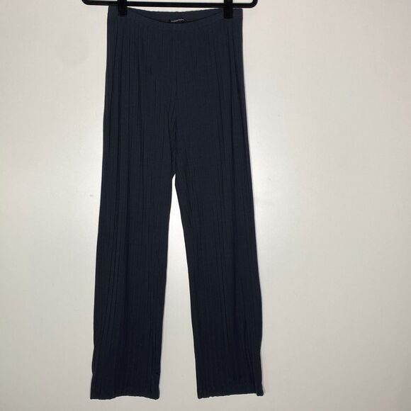 Eileen Fisher Tencel Wide Rib Straight Pull On High Rise Pant Women's Size XS - Picture 1 of 10